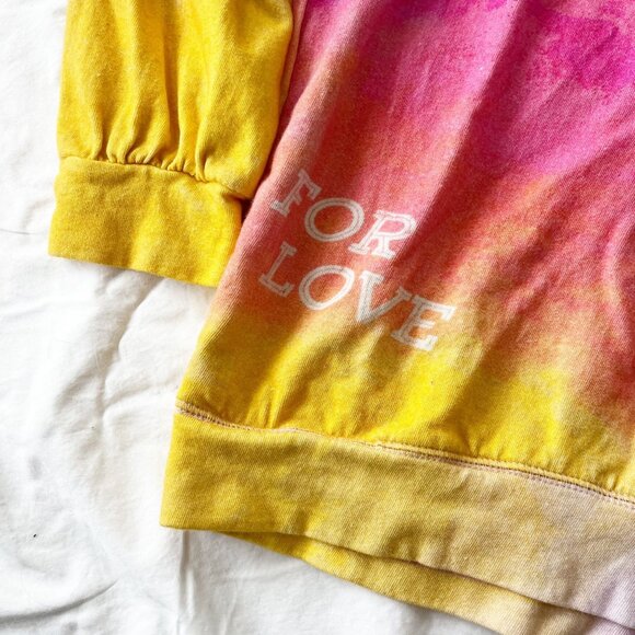 Anthropologie Daily Practice 'For Love' Pink Tie-Dye Sweatshirt Lounge MEDIUM - Picture 3 of 6
